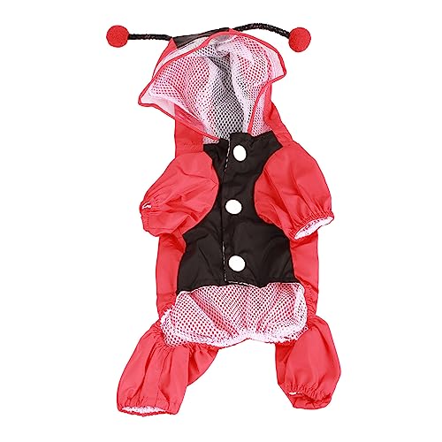 Hunde-Regenmantel, Hunde-Regenmantel mit Kapuze, Poncho, Hunde-Regenjacke mit doppelter Kapuze, Verstellbarer, wasserdichter Hunde-Regenmantel-Poncho mit Reflektion (XS) von ChengyuWei