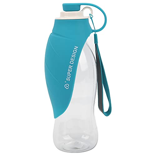 ChengyuWei Hundewasserflasche, Haustier-Wasserspender, auslaufsicherer, tragbarer Hundewasserflaschenspender, für Hunde unterwegs, perfekt für Reisen, Spaziergänge (Blau) von ChengyuWei