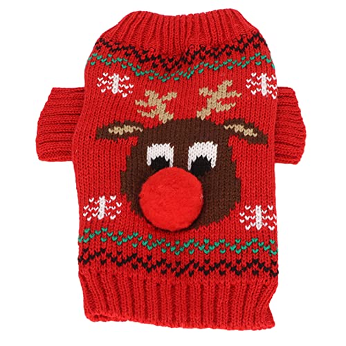 Hunde-Weihnachtspullover, Hunde-Schneepullover, Welpen-Katzen-Kostüm, Hunde-Schneepullover, verdickende Neujahrs-Weihnachts-Hundeurlaubspullover für kleine (XL) von ChengyuWei