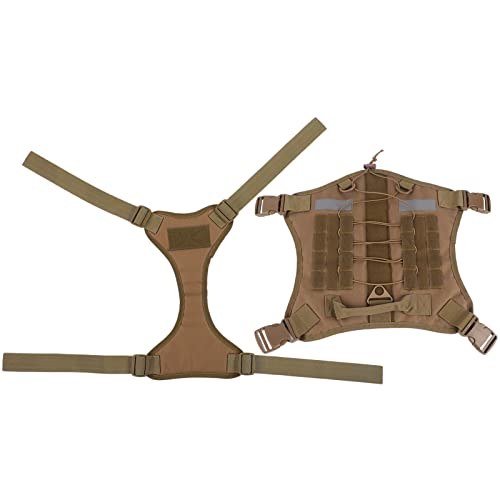 ChengyuWei Outdoor-Hundegeschirr, taktisches Hundegeschirr für Haustiere, No-Pull-Service-Hundeweste mit Griff, verstellbares Militär-Hundegeschirr mit Hakenschlaufenplatten, für kleine (XL) von ChengyuWei