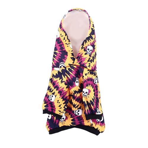 Stilvolle Hundekleidung, Hunde-Outfit, Feiertags-Hunde-Kapuzenpullover, Haustier-Halloween-Totenkopf-Kapuzenpullover, modische Batikfärbung, warmes, bequemes Hunde Stilvolle Hundekleidung, Hunde-Outfit, Feiertags-Hunde-Kapuzenpullover, Haustier-Halloween-Totenkopf-Kapuzenpullover, modische Batikfärbung, warmes, bequemes Hunde von ChengyuWei