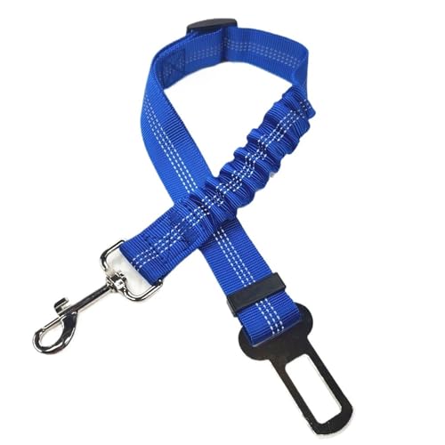 Autositzgurt Haustier Verstellbar Katze Hund Autositz Fahrzeug Hundegeschirr Le&ad Clip Sicherheitshebel Traktion(Blue) von Chenhj