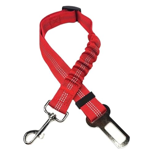 Autositzgurt Haustier Verstellbar Katze Hund Autositz Fahrzeug Hundegeschirr Le&ad Clip Sicherheitshebel Traktion(Red) von Chenhj