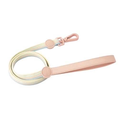 Schillerndes Hundehalsband In Blockfarben Und Bequemes Hundegeschirr, Weste, Haustierleine for Kleine Und Mittelgroße Hunde(Pink Leash,M) von Chenhj