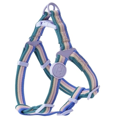 Schillerndes Hundehalsband In Blockfarben Und Bequemes Hundegeschirr, Weste, Haustierleine for Kleine Und Mittelgroße Hunde(Purple Harness,L) von Chenhj