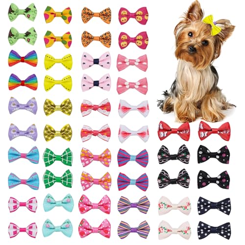 Chenkou Craft Haarschleifen für Hunde, verschiedene Farben, verschiedene Muster, Pflegeprodukte für Haustiere, 50 Stück / 25 Paar. Chenkou Craft Haarschleifen für Hunde, verschiedene Farben, verschiedene Muster, Pflegeprodukte für Haustiere, 50 Stück / 25 Paar. von Chenkou Craft