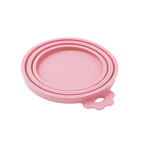 Tragbarer Silikonhundkatze-Dosen-Deckel-Haustier-Nahrungsmittel-Abdeckungs-Speicher-Frischhinderungs-Deckel (Color : Pink) von Chenran