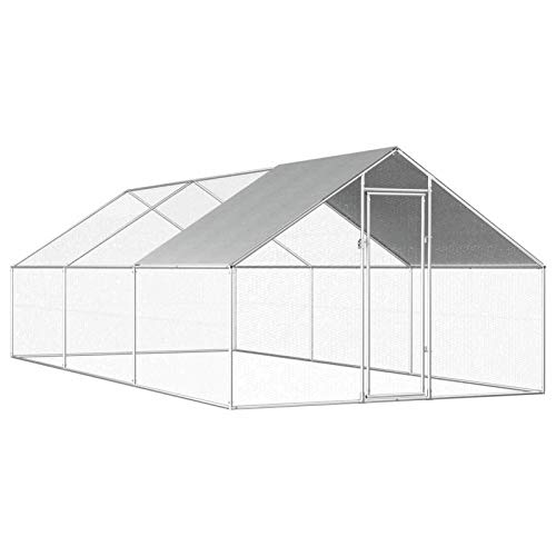 Chenshu Outdoor-Hühnerkäfig, Freilaufgehege Hühner, Hühnergehege, Hühnerstall, Gehege Hühner, Chicken Coop, Huhnerstallauslauf, 2,75x6x1,92 m Verzinkter Stahl von Chenshu