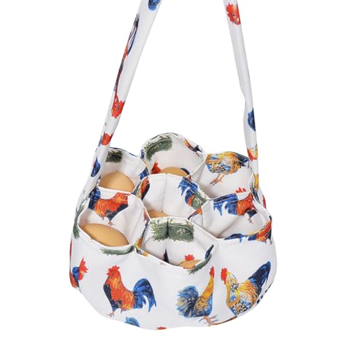 Chenxi Studio Eiersammeltasche mit Griff und 7 Taschen für den sicheren Transport von Frischeiern aus Geflügel und Bauernhaus-Sammelträgern Chenxi Studio Eiersammeltasche mit Griff und 7 Taschen für den sicheren Transport von Frischeiern aus Geflügel und Bauernhaus-Sammelträgern von Chenxi Studio