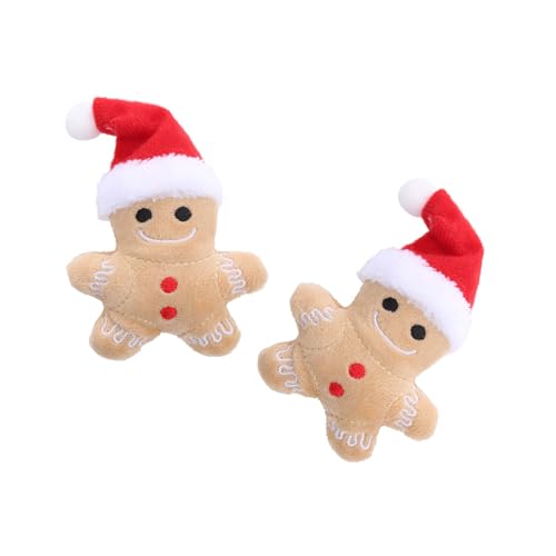 Katzenminze, Lebkuchenmann, Katzenspielzeug, interaktives Kauen, Weihnachtsspielzeug für Zahnfleisch, 2 Stück Katzenminze, Lebkuchenmann, Katzenspielzeug, interaktives Kauen, Weihnachtsspielzeug für Zahnfleisch, 2 Stück von Chenxi Studio