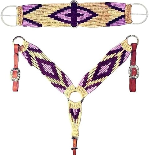 Cheval's International MBG-03 Brusthalsbänder und Cinch-Kombination: hochwertige Reitausrüstung und stilvolles Halsbandzubehör (MBG-03, Cinchgröße 66 cm L x 10,2 cm B) von Cheval's International