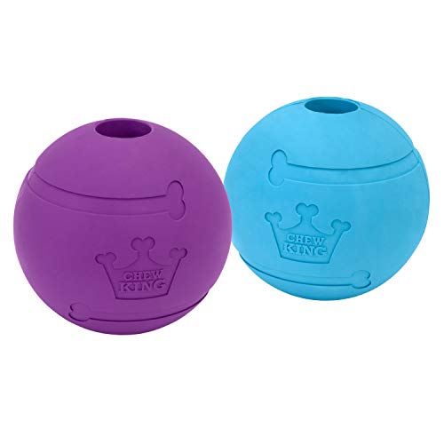 Chew King Apportierbälle für Hunde, extrem langlebig, Naturkautschuk, 10,2 cm, 2 Stück (CM-10031-CS01), alle Rassengrößen von Chew King