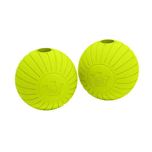 Chew King Supreme Apportierbälle, extrem strapazierfähig, natürliches Hundespielzeug-Kollektion, passend für Ballwerfer, 6,4 cm (2,5 Zoll), M (Mittelgroß), gelb von Chew King
