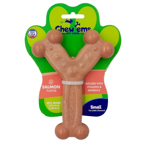 Chew'ems Langlebiges Kauspielzeug für kleine Hunde, langlebiges und aromatisches Kauspielzeug, kleine Hunderassen, Lachsgeschmack Chew'ems Langlebiges Kauspielzeug für kleine Hunde, langlebiges und aromatisches Kauspielzeug, kleine Hunderassen, Lachsgeschmack von Chew ems