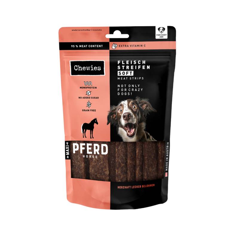 Chewies Fleischstreifen Soft 150g - Sparpaket: Pferd 3 x 150 g von Chewies