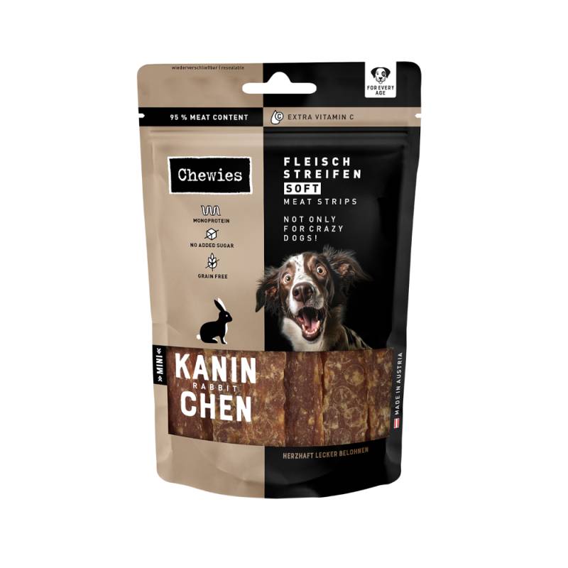 Chewies Fleischstreifen - Sparpaket: Kaninchen 2 x 150 g von Chewies