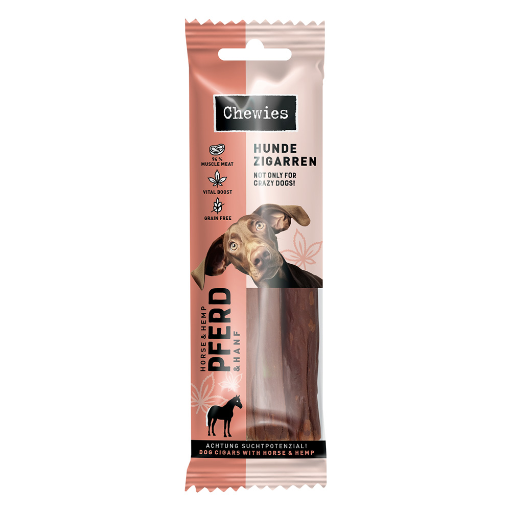 Chewies Hundezigarren - Pferd & Hanf 75 g von Chewies