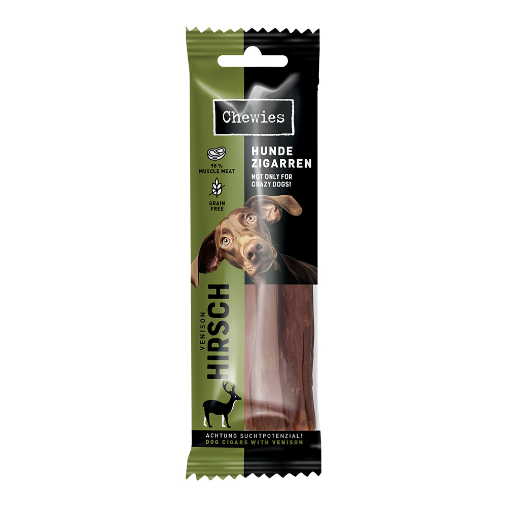 Chewies Hundezigarren - Sparpaket: Hirsch 4 x 75 g Chewies Hundezigarren - Sparpaket: Hirsch 4 x 75 g von Chewies