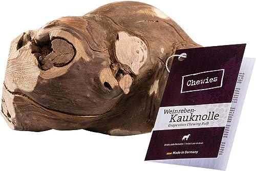 Chewies Kauwurzel für Hunde aus Weinreben - Kau-Spielzeug natürlich, nachhaltig, mineralstoffreich, Holz ohne Schadstoffe (geprüft) - Größe L/XL: Für Hunde ab 15 kg Körpergewicht von Chewies