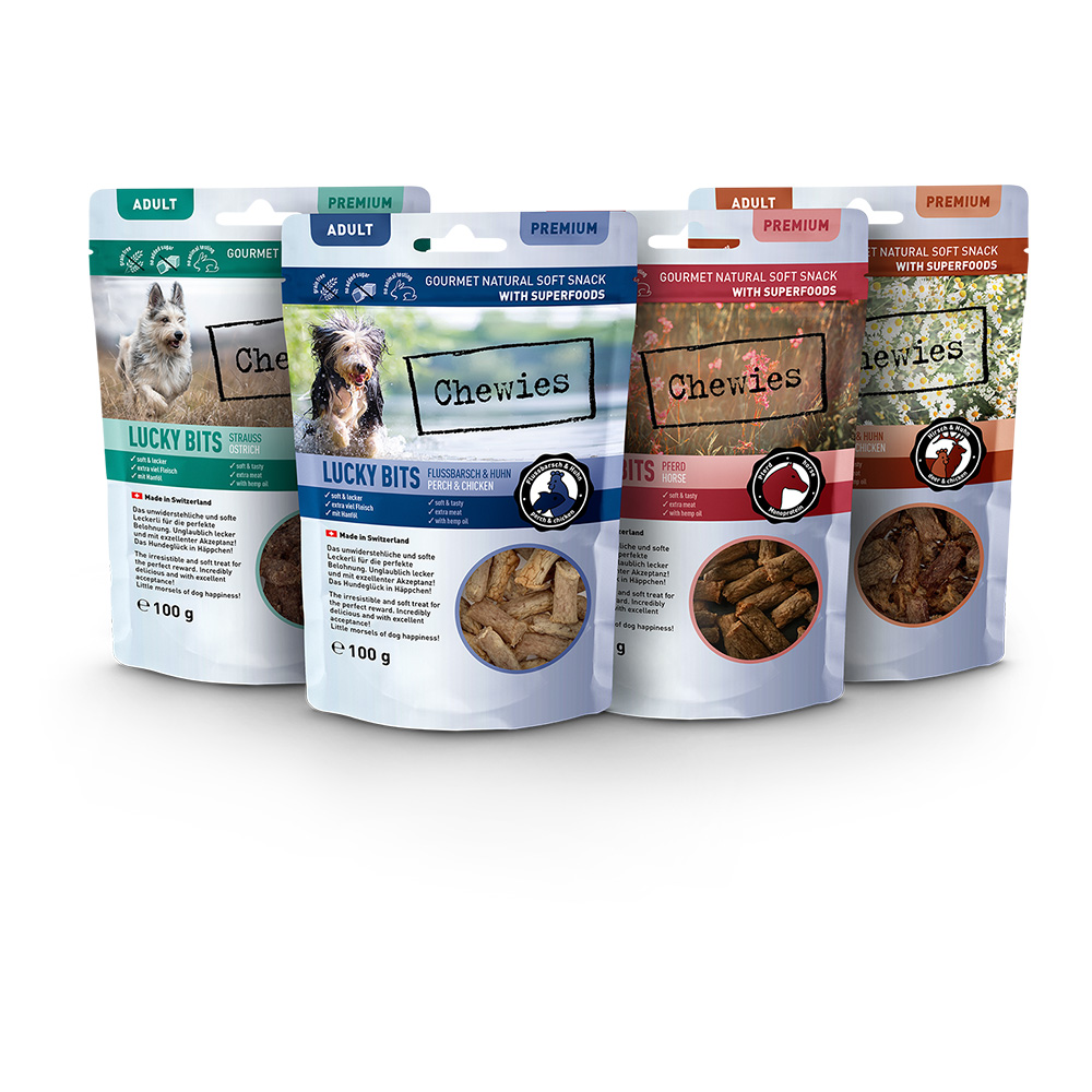 Chewies Lucky Bits Mixpack - Sparpaket: Mix 12 x 100 g Chewies Lucky Bits Mixpack - Sparpaket: Mix 12 x 100 g von Chewies