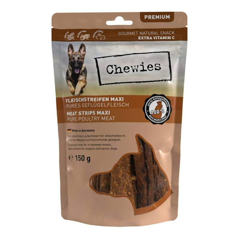 Chewies Maxi Fleischstreifen 150 Gramm Hundesnack von Chewies