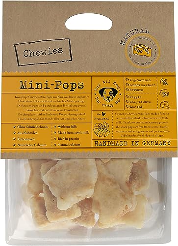 Chewies Mini-Pops Käse Leckerli für Ihren Hund - Knusper Käse-Snack Leckereien für Hunde - laktosefreie, kalorienarme Hundeleckerli getreidefrei aus Kuh-Milch, Made in Germany (35g), Mini (35g) von Chewies