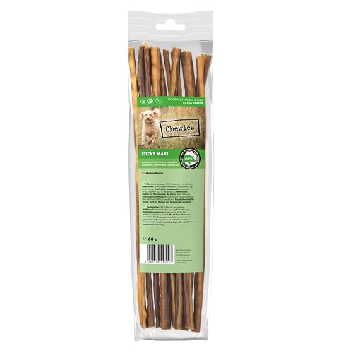Chewies Sticks Maxi Schwein Kaustangen - Hundeleckerli für große und kleine Hunde, wie Spaghetti Leckerlie Hundesnacks Chewies Sticks Maxi Schwein Kaustangen - Hundeleckerli für große und kleine Hunde, wie Spaghetti Leckerlie Hundesnacks von Chewies