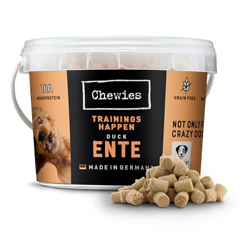 Chewies Trainingshappen Ente - Monoprotein Snack für Hunde - 300 g - getreidefrei & zuckerfrei - Softe Leckerlies fürs Hundetraining - hypoallergen von Chewies