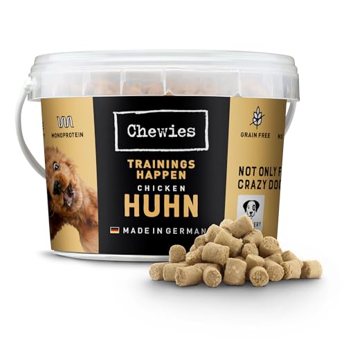 Chewies Trainingshappen Huhn - Monoprotein Snack für Hunde - 300 g - getreidefrei & zuckerfrei - Softe Leckerlies fürs Hundetraining - hypoallergen Chewies Trainingshappen Huhn - Monoprotein Snack für Hunde - 300 g - getreidefrei & zuckerfrei - Softe Leckerlies fürs Hundetraining - hypoallergen von Chewies