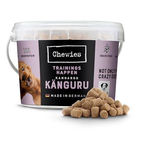 Chewies Trainingshappen Känguru - Monoprotein Snack für Hunde - 300 g - getreidefrei & zuckerfrei - Softe Leckerlies fürs Hundetraining - hypoallergen von Chewies