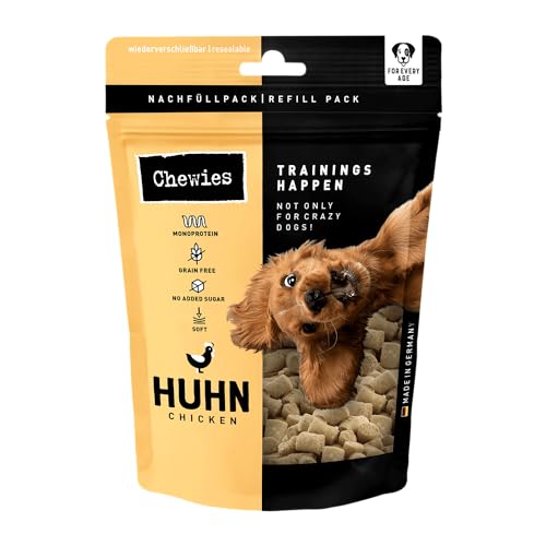 Chewies Trainingshappen - Monoprotein Snack für Hunde - 175g - getreidefrei & zuckerfrei - Softe Leckerlies fürs Hundetraining - hypoallergen (Huhn) von Chewies