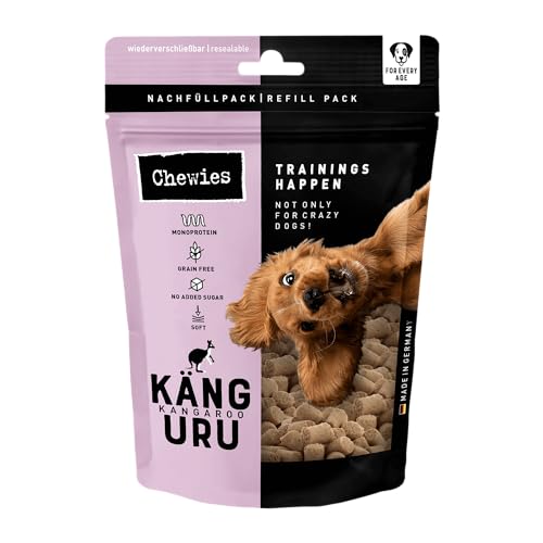 Chewies Trainingshappen - Monoprotein Snack für Hunde - 175g - getreidefrei & zuckerfrei - Softe Leckerlies fürs Hundetraining - hypoallergen (Känguru) von Chewies