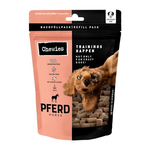 Chewies Trainingshappen - Monoprotein Snack für Hunde - 175g - getreidefrei & zuckerfrei - Softe Leckerlies fürs Hundetraining - hypoallergen (Pferd) von Chewies