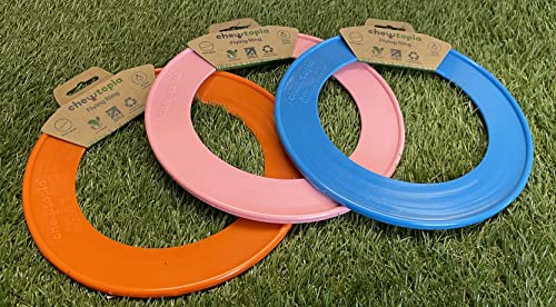 Chewtopia Wurfring, Fliegender Frisbee, Hundespielzeug, flexibel, hell, hergestellt in Großbritannien von Chewtopia