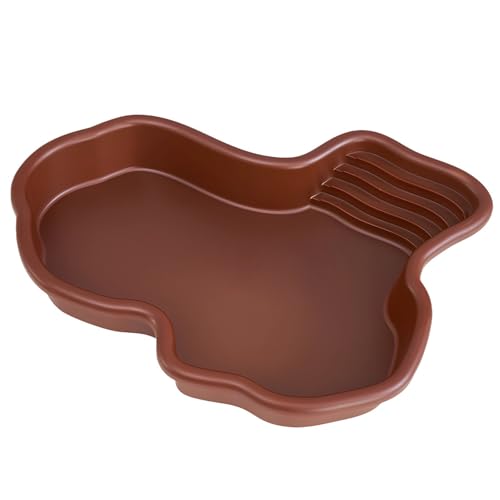 Chewtoyo Großes Reptilienbadbecken mit unregelmäßigem Design, Wasserschale aus Kunststoff für Geckos, Schlangen und Schildkröten Chewtoyo Großes Reptilienbadbecken mit unregelmäßigem Design, Wasserschale aus Kunststoff für Geckos, Schlangen und Schildkröten von Chewtoyo