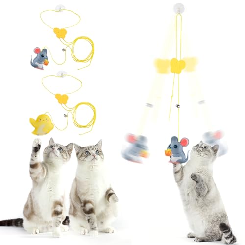 Chewtoyo 【Hängendes Interaktives Katzenspielzeug】 Elastisches Seil mit Katzenminze Teaser für Kätzchen von Chewtoyo