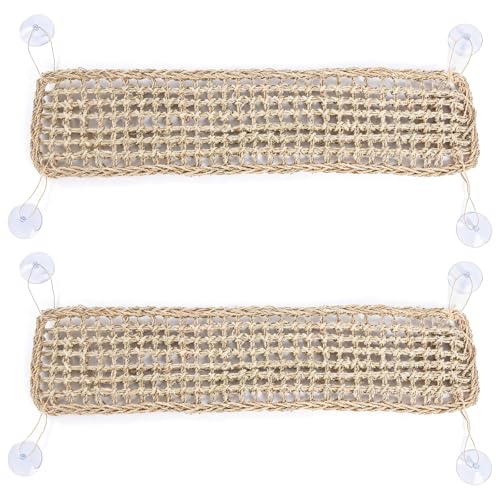 Chewtoyo Natürliche Reptilien Hängematte Matte Set, 2-teiliges gewebtes Kletternetz für Eidechsen, Bartagamen, Geckos, inklusive Metallhaken für einfache Installation Chewtoyo Natürliche Reptilien Hängematte Matte Set, 2-teiliges gewebtes Kletternetz für Eidechsen, Bartagamen, Geckos, inklusive Metallhaken für einfache Installation von Chewtoyo