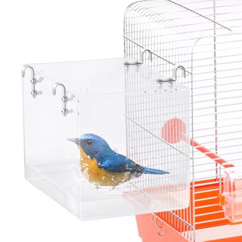 Chewtoyo Vogeltränke aus Acryl, zum Aufhängen, kleine Vogelbadewanne für Papageien, Lovebirds, Kanarienvögel und Nymphensittiche Chewtoyo Vogeltränke aus Acryl, zum Aufhängen, kleine Vogelbadewanne für Papageien, Lovebirds, Kanarienvögel und Nymphensittiche von Chewtoyo