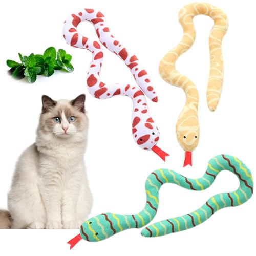Katzenminze Plüschschlange Spielzeug Set für Katzen - 3 Stück, ideal zum Spielen, Kauen & Training Katzenminze Plüschschlange Spielzeug Set für Katzen - 3 Stück, ideal zum Spielen, Kauen & Training von Chewtoyo