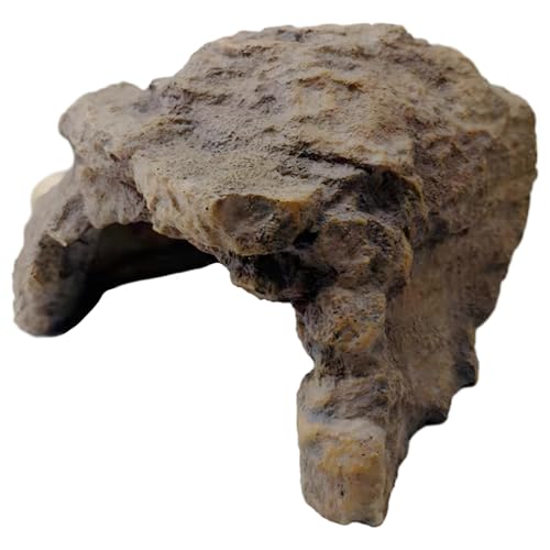 Schwimmende Schlange und Schildkröte aus Kunstharz, Felsstruktur, bequemer Unterschlupf für Reptilien, geeignet für und Wassernutzung, 5,9 × 4,7 × 3,1 von Chewtoyo