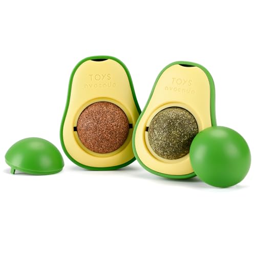 Silvervine Zahnkauball mit Katzenminze, zur Wandmontage, Leckerli-Spielzeug für Katzen, 2 Stück von Chewtoyo
