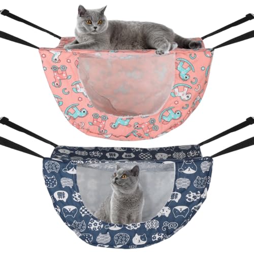 Verstellbare Katzenkäfig-Hängematten, niedlich, weich, bequem, hängende Haustier-Hängematte, 2 Stück, Katzenhängematten für Welpen, Kätzchen, Frettchen, Hamster, Kaninchen Verstellbare Katzenkäfig-Hängematten, niedlich, weich, bequem, hängende Haustier-Hängematte, 2 Stück, Katzenhängematten für Welpen, Kätzchen, Frettchen, Hamster, Kaninchen von Chewtoyo
