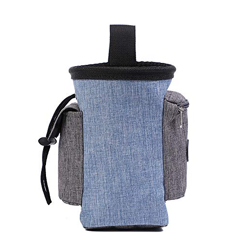 Chiatai Hund Trainingstasche, Reise Outdoor Dog Treat Pouch Taillentasche mit eingebautem Poop Bag Dispenser, trägt leicht Pet Toys Kibble Blue von Chiatai