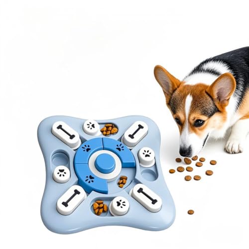 Hunde-Puzzle-Spielzeug, interaktives Hundespielzeug gegen Langeweile, Leckerli-Spender, Hundespielzeug für Geschenke, Gehirnstimulationsspielzeug für IQ, langsames Füttern für Welpen, Dunkelblau Hunde-Puzzle-Spielzeug, interaktives Hundespielzeug gegen Langeweile, Leckerli-Spender, Hundespielzeug für Geschenke, Gehirnstimulationsspielzeug für IQ, langsames Füttern für Welpen, Dunkelblau von Chichenshangwu