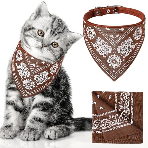 Chicingyou Hundehalstuch, Halsband & Damen und Herren, Marsch-Stirnband-Set, Hundehalstücher für kleine Hunde, Mädchen, Jungen, Welpen, Katzen, verstellbares Cowboy-Halsband mit von Chicingyou
