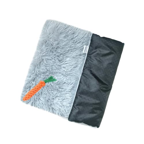 Chickwin Hundebett Grosse Hunde Katzen, Waschbar Hundekissen Flauschig, Matratze Beruhigende Flauschige Anti-Angst Hundebetten Deluxe Plüsch Hundematte (XL/100 * 70CM,Hellgrau) von Chickwin