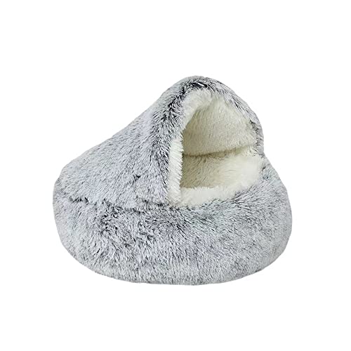 Chickwin Katzenbett Hundebett Hundekissen Flauschiges Plüsch Katzenkissen Hundekissen Plüsch Haustierbett Hundekorb Katzenkorb für Katzen und Kleine Mittelgroßen Hunde (65cm,Grau) von Chickwin