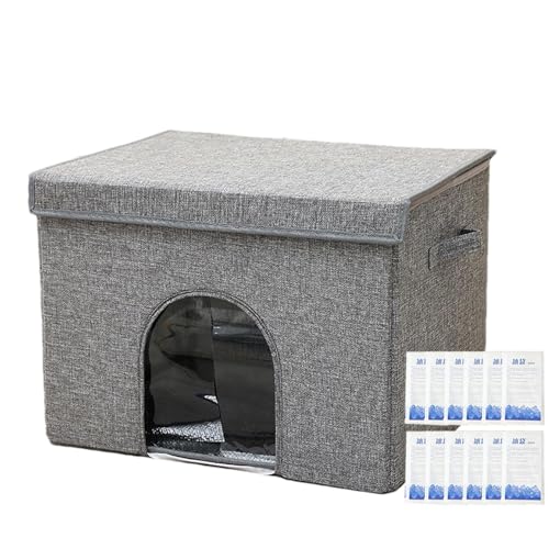 Faltbares Katzenhaus | Kleiner Hundeunterstand mit 12 Kühlakkus | Langlebig & tragbar | Ideal für den Innen- & Außenbereich von Chienc