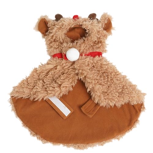 Hirschkostüm für Hunde | Plüsch Rentier Umhang für Weihnachten | Multifunktionaler Winter Warmer Umhang für Hunde Welpen Neujahr Hirschkostüm für Hunde | Plüsch Rentier Umhang für Weihnachten | Multifunktionaler Winter Warmer Umhang für Hunde Welpen Neujahr von Chienc