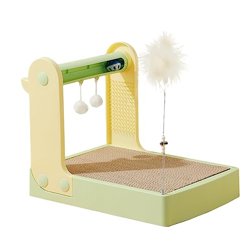 Interaktive Kratzmatte für Katzen, mit Bällen | Multifunktionales Kratzbrett schützt Möbel | Haustiersicheres Design für Bett, Schreibtisch, Teppich, Wand, Stuhl von Chienc